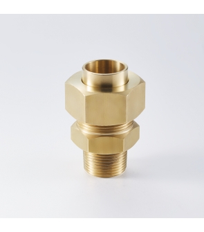 LONG MALE UNION COUPLING (BRASS)  :  1 1/8" SW x 1" NPT (19014515)