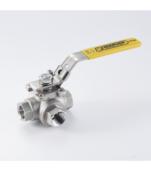 SS316  3-WAY BALL VALVE  :  2" NPT-T-PORT