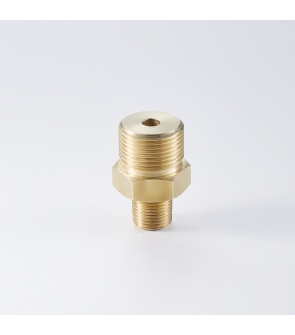 HEX. RED. NIPPLE (BRASS)  :  ¾"BSP (FF) x 3/8" MNPT