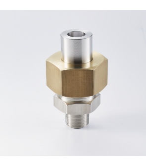 MALE UNION COUPLING (SS304 / BRASS)  :  1½" NB x 1½" NPT SS NIPPLE C/W BRASS NUT